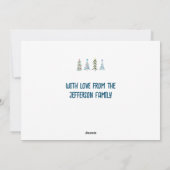 Niedliche Weihnachtsbäume Feiertagskarte (Rückseite)