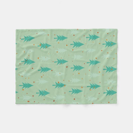 Niedliche Weihnachtsbäume Fleecedecke (Vorderseite (Horizontal))