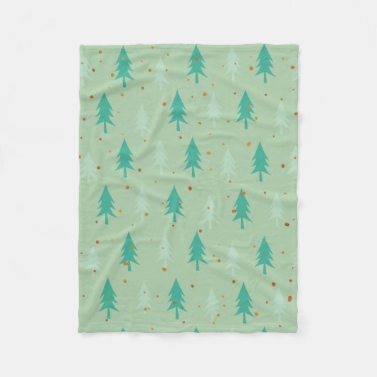 Niedliche Weihnachtsbäume Fleecedecke (Vorderseite)