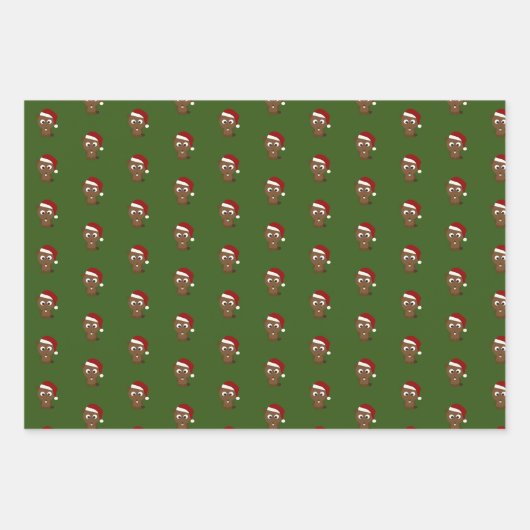 Niedliche Weihnachtsbäume Geschenkpapier Set (Vorderseite 2)