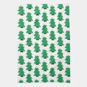 Niedliche Weihnachtsbäume Geschirrtuch (Vertikal)