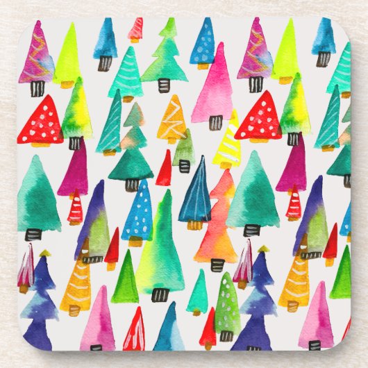 Niedliche Weihnachtsbäume Getränkeuntersetzer (Vorderseite)