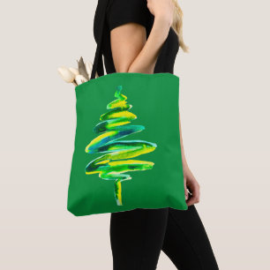 Niedliche Weihnachtsbäume im Wasser Toag Tasche