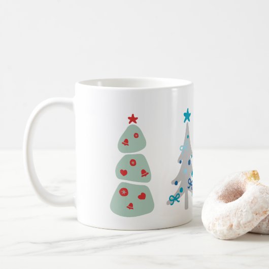 Niedliche Weihnachtsbäume Kaffeetasse (Mit Donut)