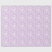 Niedliche Weihnachtsbäume Personalisiert Geschenkpapier (Flach)