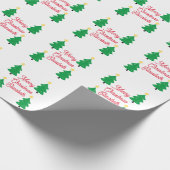 Niedliche Weihnachtsbäume Personalisiert Geschenkpapier (Ecke)