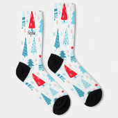 Niedliche Weihnachtsbäume Personalisierte Namensso Socken (Rechts)