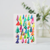 Niedliche Weihnachtsbäume Postkarte (Stehend Vorderseite)