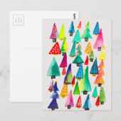 Niedliche Weihnachtsbäume Postkarte (Vorne/Hinten)