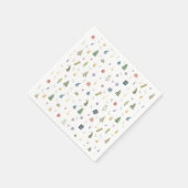 Niedliche Weihnachtsbäume präsentieren Ziermuster Serviette (Ecke)