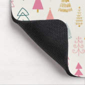 Niedliche Weihnachtsbäume Rosa Muster Mousepad (Ecke)