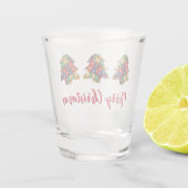 Niedliche Weihnachtsbäume Schnapsglas (Rückseite)