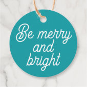 Niedliche Weihnachtsbäume Schneewald Aquarell Geschenkanhänger (Rückseite)