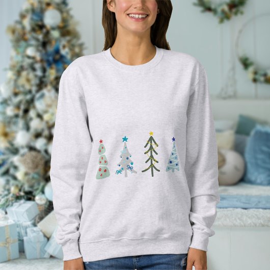 Niedliche Weihnachtsbäume Sweatshirt