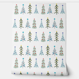 Niedliche Weihnachtsbäume Tapete