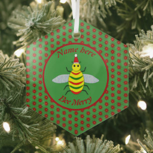 Niedliche Weihnachtsbäume und Poinsettia-Blume Ornament Aus Glas
