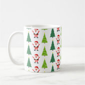Niedliche Weihnachtsbäume & Weihnachtsmuster Weiß Kaffeetasse (Links)