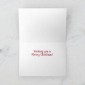 Niedliche Weihnachtsbaumen Grünrot Karte (Innenseite)