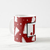Niedliche Weihnachtsbaumen Kaffeetasse (Vorderseite Links)