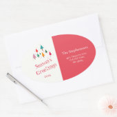 Niedliche Weihnachtsbaumen Retro Rücksendeadresse Ovaler Aufkleber (Umschlag)