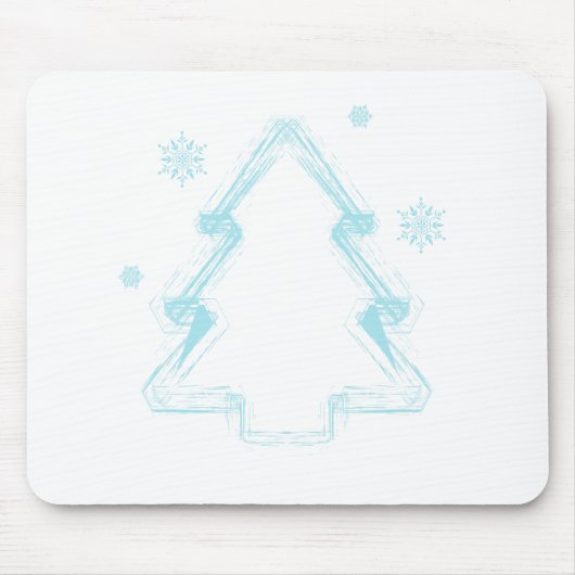 Niedliche Weihnachtsbaumform Mousepad (Vorne)