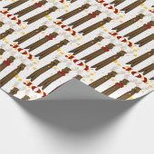 Niedliche Weihnachtsbaumfreude Geschenkpapier (Ecke)