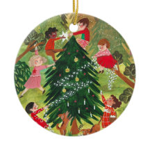 Niedliche Weihnachtsbaumillustrierung