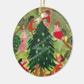 Niedliche Weihnachtsbaumillustrierung Keramik Ornament (Links)
