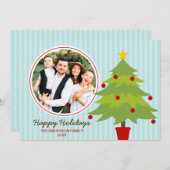 Niedliche Weihnachtsbaumkarte Feiertagskarte (Vorne/Hinten)