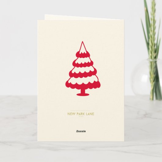 Niedliche Weihnachtsbaumkarte Feiertagskarte (Rückseite)