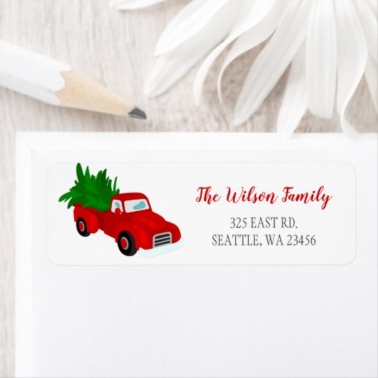 Niedliche Weihnachtsbaumkartonadresse (Insitu)