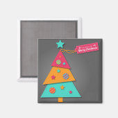 Niedliche Weihnachtsbaumkunst Magnet (Vorderseite/Rückseite)