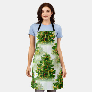 Niedliche Weihnachtsbaumleuchten Schürze
