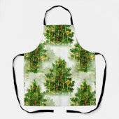 Niedliche Weihnachtsbaumleuchten Schürze (Vorderseite)