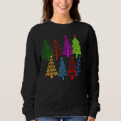 Niedliche Weihnachtsbaumsammlung Weihnachtsfeierta Sweatshirt (Vorderseite)