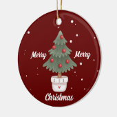 Niedliche Weihnachtsbaumschmuck Keramik Ornament (Links)