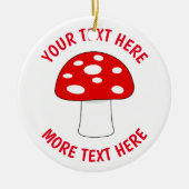 Niedliche Weihnachtsbaumschmuck mit  Rot Keramik Ornament (Vorne)