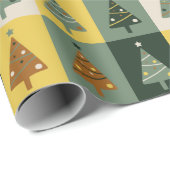 Niedliche Weihnachtsbaumstube Green Custom Geschenkpapier (Rolleneckpunkt)