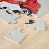 Niedliche Weihnachtsbaumtiere auf dem Schlachtfeld Puzzle (Seite)