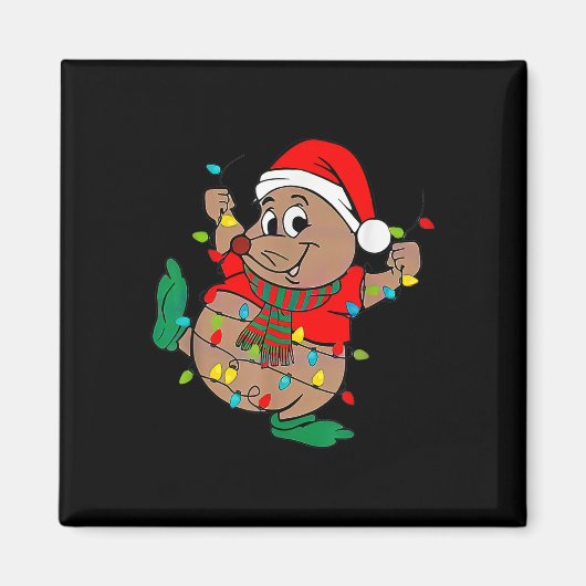 Niedliche Weihnachtsbeleuchtung Magnet (Vorne)