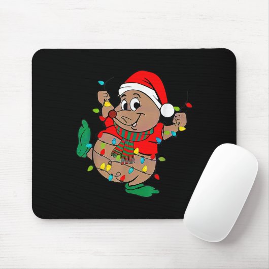 Niedliche Weihnachtsbeleuchtung Mousepad (Mit Mouse)