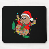 Niedliche Weihnachtsbeleuchtung Mousepad (Vorne)