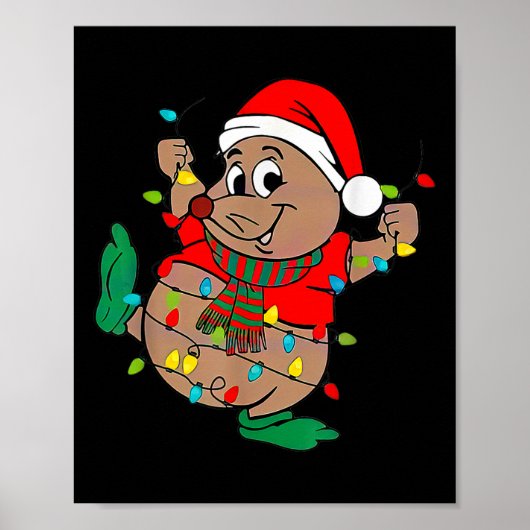 Niedliche Weihnachtsbeleuchtung Poster (Vorne)