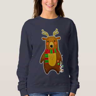 Niedliche Weihnachtsbeleuchtung Reindeer Sweatshirt