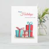 Niedliche Weihnachtsbeleuchtung und Weihnachtskart Feiertagskarte (Stehend Vorderseite)