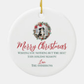 Niedliche Weihnachtsberge Bernese do Welpe Weihnac Keramik Ornament (Hinten)