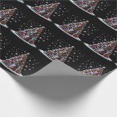 Niedliche Weihnachtsbibliothek Tree Xmas Trees Geschenkpapier (Ecke)