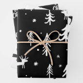 Niedliche Weihnachtsbilder Einfaches Muster Geschenkpapier Set (Beispiel)