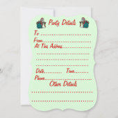 Niedliche Weihnachtsbilder Einladung (Rückseite)