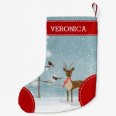 Niedliche Weihnachtsbilder für Hirsche, Bäume und  Kleiner Weihnachtsstrumpf (Rückseite)